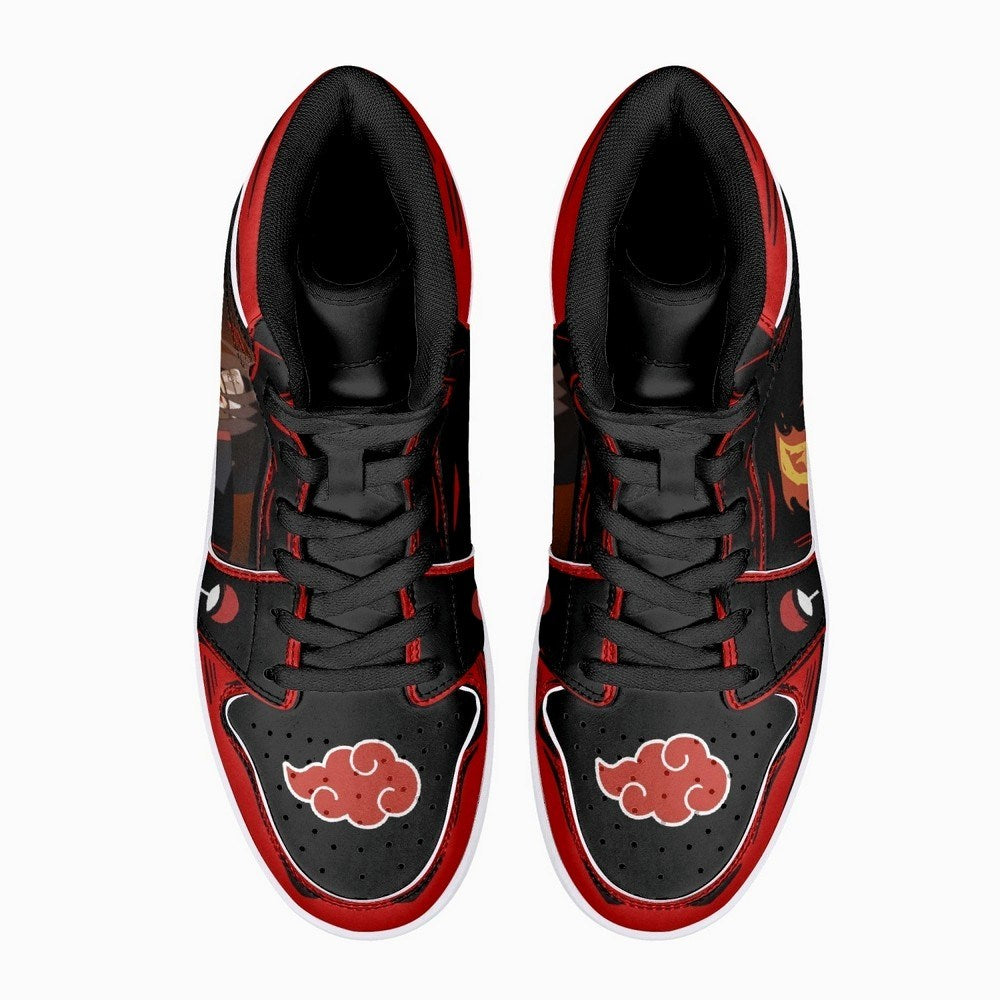 Itachi Clan Fireball Red Cloud Ninja JD1 High Top Shoes