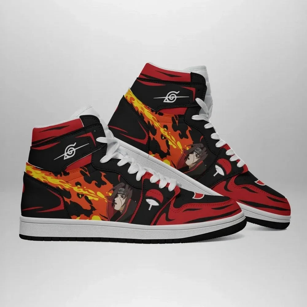 Itachi Clan Fireball Akatasuki High Top Shoes
